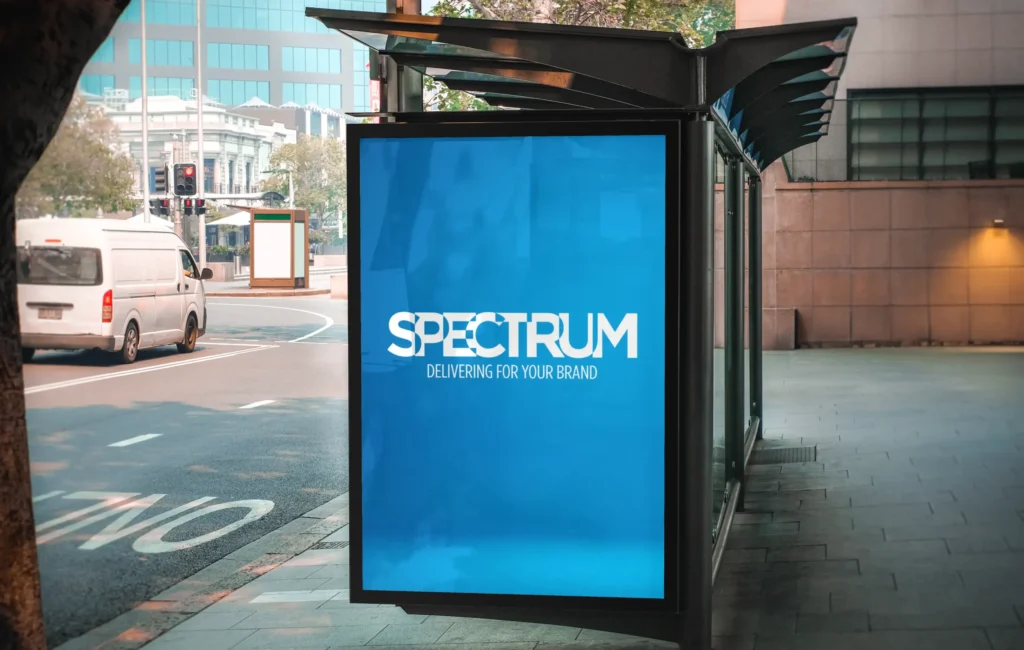 bus stop sign banner spectrum